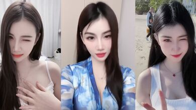 抖音高颜值主播 笑笑baby 大尺度露点直播回放 情趣内衣露出性感奶头 挤压奶子香艳刺激！